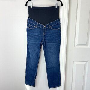GAP Maternity True Waistband Full Panel Vintage Slim Jeans - Dark Indigo - 28S